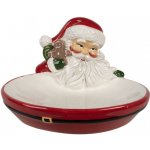 Clayre & Eef Dekorační keramická miska Santa Claus s perníčkem - 16*19*3 / 10 cm – Hledejceny.cz