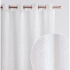 Záclona Záclona bílá s jemným vzorem LA ROSSA se zavěšením na kruhy Šírka 140 cm | Dĺžka 250 cm biela Stříbrná