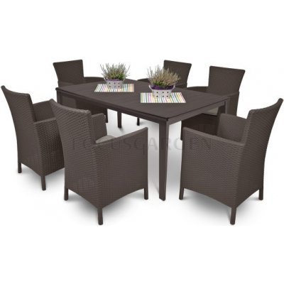 Zahradní sestava Toscana 6+1 hnědá – Hledejceny.cz
