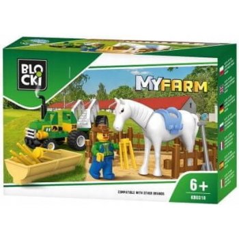ICOM Blocki MyFarm Farmář s traktorem 43 ks