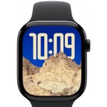 Apple Watch Series 10 46mm Cellular klavírně černý hliník s černým sportovním řemínkem M/L MWY43QC/A – Zboží Živě