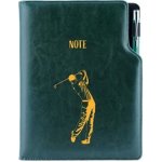 DESIGN B5 Notes zápisník linkovaný zelená Golf muž – Sleviste.cz