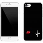 mmCase na iPhone SE (2020) - srdce a tep černé pozadí – Zboží Mobilmania