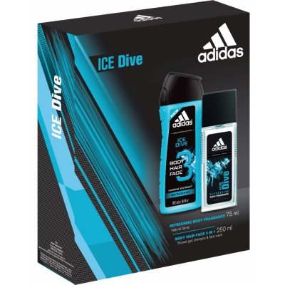 Adidas Ice Dive EDT 100 ml + sprchový gel 250 ml dárková sada – Hledejceny.cz