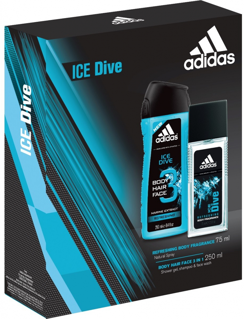 Adidas Ice Dive EDT 100 ml + sprchový gel 250 ml dárková sada