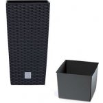 Prosperplast Květináč Rato square 40 x 40 x 75 cm antracit – Zboží Dáma