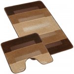 Bellatex Sada Bany Parkety hnědá 60x100 + 60x50 cm s výkrojem – Zboží Dáma