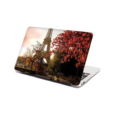 Sablio Samolepka na notebook Eiffelova věž a červený strom - 29x20 cm – Zboží Živě