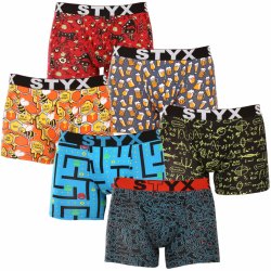 Styx art 6 Pack pánské boxerky long art sportovní guma vícebarevné (6U12697124)