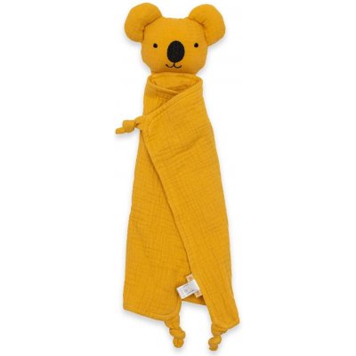New Baby mušelínový usínáček Koala mustard – Sleviste.cz