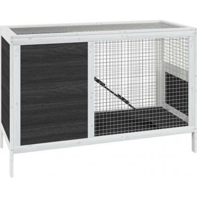 vidaXL Králíkárna šedá 103 x 44 x 69,5 cm masivní borové dřevo – Zboží Dáma