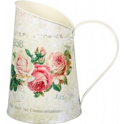 Nohel Garden Džbánek KVĚTY RŮŽE plechový d12x18cm – Hledejceny.cz