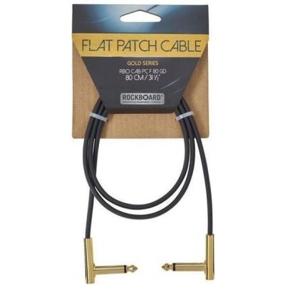 RockBoard Flat Patch Cable Gold Zlatá 80 cm Lomený Lomený