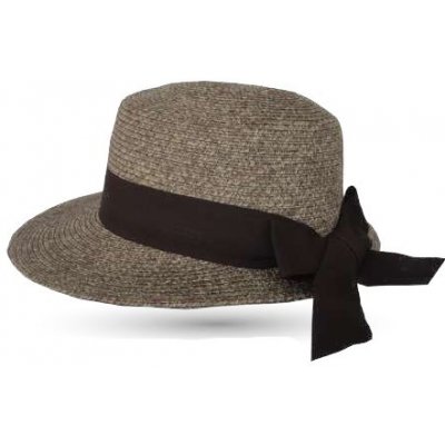 Dámský kšiltový klobouk zdobený stuhou hnědá – Hledejceny.cz