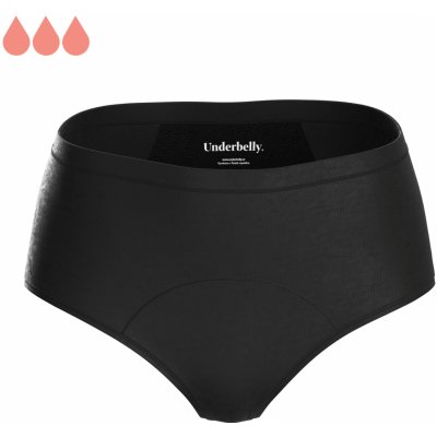 Underbelly menstruační kalhotky CLASSI černá ⁠lem z polyamidu Pro střední až silnější menstruaci