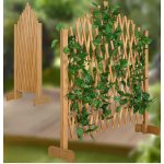 Gardebruk® Dřevěná mřížka na květiny 200x107cm |přírodní hnědá – Zboží Mobilmania