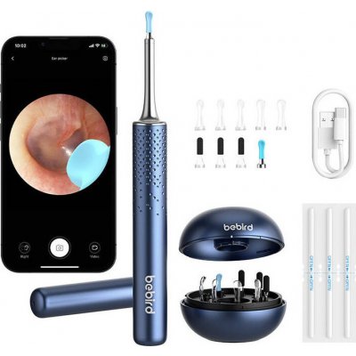 Bebird M9 S Smart Visual Ear-Clean Rod modrá / Otoskop / chytré čištění uší / mini kamera / propojení s aplikací (Bebird M9 S) – Zboží Dáma