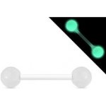 Šperky4U piercing do jazyka svítící ve tmě PJ01152-W – Zboží Dáma