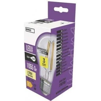 Emos LED žárovka Filament A60 E27 8,5 W 75 W 1 055 lm teplá bílá stmívatelná