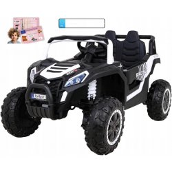 Buggy UTV 2000M závodní auto na baterie + MP3 zvuky světla + dálkové ovládání + pomalý start bílá