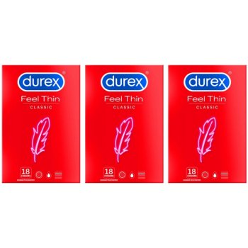 Durex Feel Thin Classic balíček 2+1 54ks