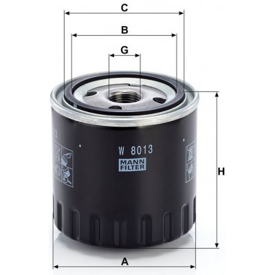 MANN-FILTER Olejový filtr MANN W8013 (MF W8013) - RENAULT | Zboží Auto