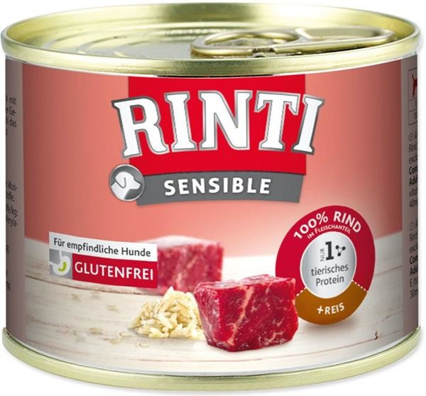 Finnern Rinti Sensible hovězí & rýže 185 g od 30 Kč - Heureka.cz