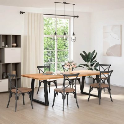 Omaxi 957376 Nohy k jídelnímu stolu ve tvaru V 2 ks černé 80 x 72-73,3 cm ocel – Hledejceny.cz