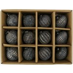 Chic Antique 12ks mocca antik skleněná vánoční ozdoba koule ChicAnt - Ø 5,5*6 cm - Chic Antique – Hledejceny.cz