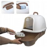 Dogguru krytá kočičí toaleta 53 x 41 x 41 cm – Zboží Dáma