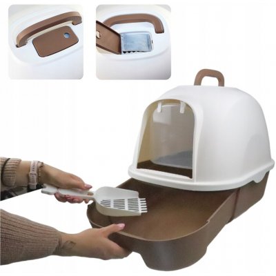 Dogguru krytá kočičí toaleta 53 x 41 x 41 cm – Zboží Dáma