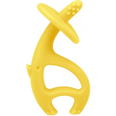 Mombella silikon zubní kartáček Dancing Elephant žlutá