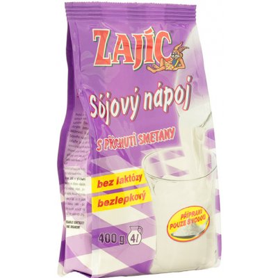 Moga Zajíc sojový nápoj s přích.smetany sáček 400 g – Zbozi.Blesk.cz