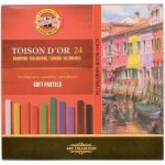 Koh-i-noor křídy (pastely) prašné umělcké 7x7 Toison D´or souprava 24 ks – Zboží Dáma