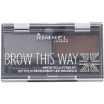Makeup Revolution London Brow Sculpt Kit set a paletka na obočí Dark Brown 2,2 g – Zboží Dáma