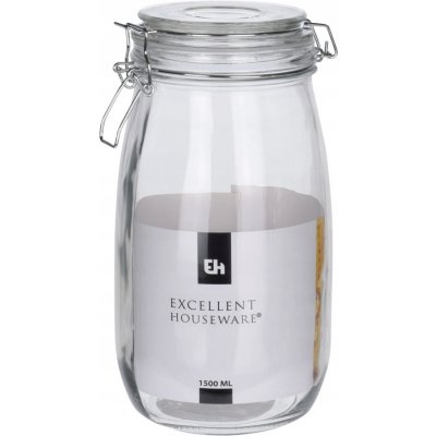 Excellent Houseware Skleněná zavařovací sklenice s víkem 1500ml – Sleviste.cz