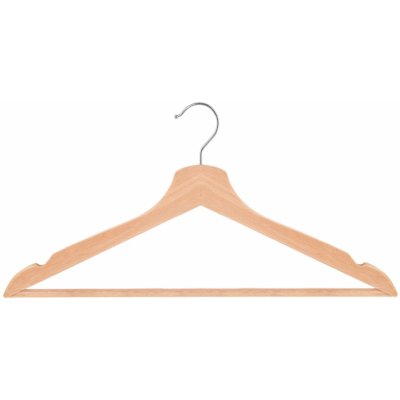 SPRINGOS HG0057 dřevěná ramínka na šaty 42,5 cm přírodní 20 ks – Hledejceny.cz