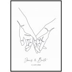 Jen tak z lásky Plakát Ruku v ruce Rozměr plakátu: 40 x 50 cm, Varianta designu: Držení se za malíček – Sleviste.cz