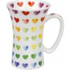 Hrnek a šálek Könitz Colourful Cast Hearts Mega Mug hrnek šálek obří hrnek kostní porcelán barevný 630 ml