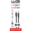 usb kabel Winner 11653 USB-C/AUX 3,5MM JACK, 1,5m, černý