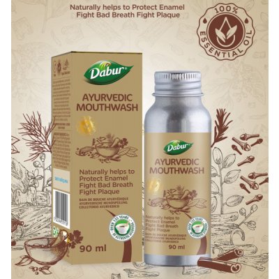 Dabur ajurvédská ústní voda s esenciálními oleji 90 ml – Zboží Mobilmania