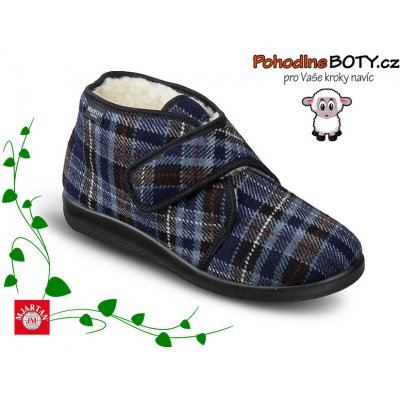Mjartan Shoes Pánská uzavřená domácí obuv MJ816K88 modrá – Zboží Mobilmania