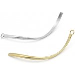 Ocelový Přívěsek vlnka 40mm -1ks - Light Gold SL – Zboží Mobilmania