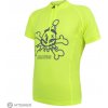 Cyklistický dres Sensor COOLMAX ENTRY dětský kr.rukáv neon yellow Clown