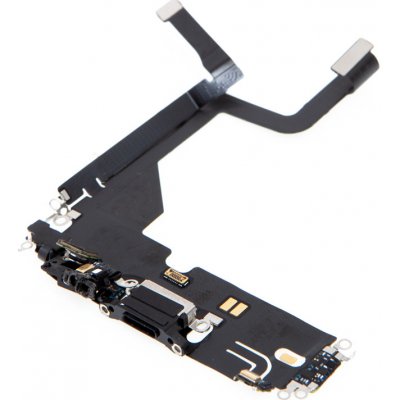 AppleMix Napájecí a datový konektor s flex kabelem + mikrofony pro Apple iPhone 13 Pro - černý - kvalita A+ – Zboží Mobilmania