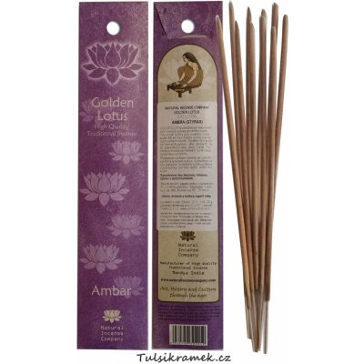 Golden vonné tyčinky Lotus ambra/styrax 10 ks – Hledejceny.cz