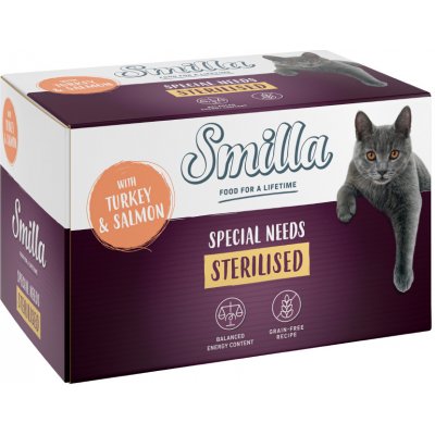 Smilla Sterilised krůtí s lososem 6 x 100 g