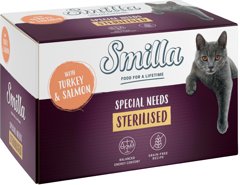 Smilla Sterilised krůtí s lososem 24 x 100 g