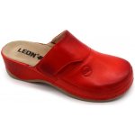 Leon 2019 dámská zdravotní kožená obuv uzavřená červená – Zboží Dáma