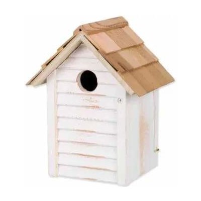 Trixie Budka hnízdo 18 x 24 x 15 cm / ø 3cm dřevěné bílé – Zboží Dáma